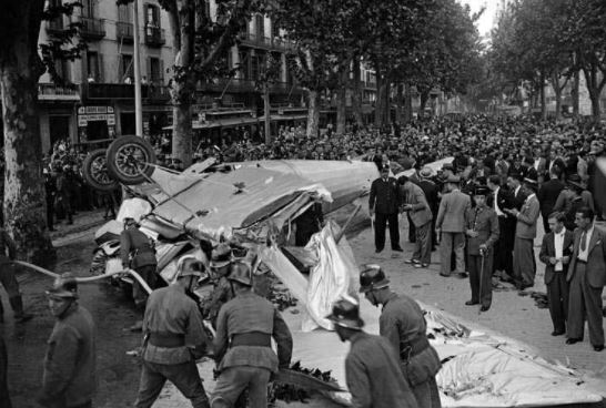 Barcelona abans – Aterratge d’emergència a les Rambles – any 1934