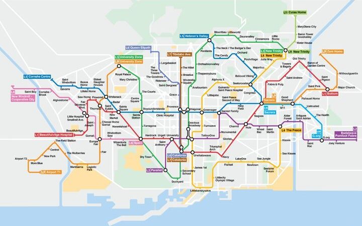 Ja heu vist el mapa del metro de Barcelona traduït literalment a l’anglès? Us fareu un fart de riure